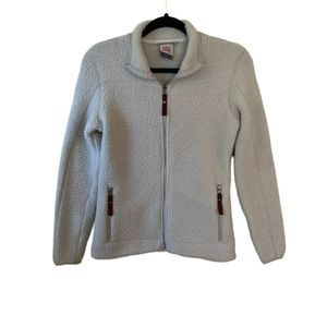 Avalanche Outdoor Supply Company Thick Fuzzy Zip Up Coat White/Gray Size S